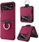 BENTOBEN for Samsung Galaxy Z Flip 4 Case, Z Flip 4 5G Case with Ring, Heavy Duty 2 in 1 Soft Silicone Hard PC Full Body Rugged Shockproof Protection Cover for Samsung Z Flip 4, Wine Red