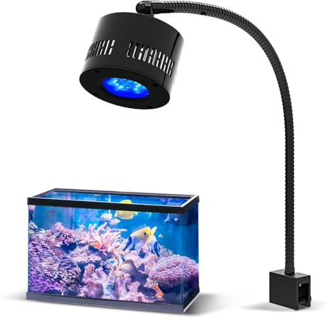 Lominie Aquarium Led Beleuchtung, Vollspektrum Marine Aquarium Beleuchtung mit Smart Controller Dimmung und Timer für Ihr 24 Zoll Riff Nano Aquarium