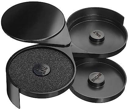 Westmark Glasumrander Meggy – praktisches Bar-Zubehör zum Garnieren von Cocktail-Gläsern, 3 Fächer für Limettensaft, Zucker und Salz, ideal für Margaritas – ABS, BPA-frei