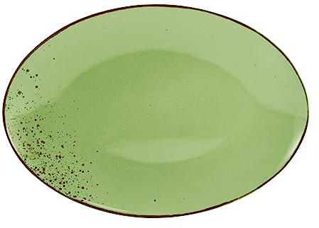 Creatable Nature Collection Platte Oval 35 cm grün