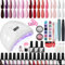 VANREESA Kit Vernis Semi Permanent Complet, 16 Couleurs Vernis Gel U V Semi Permanent avec Lampe à Ongles 48W U V LED et Décoration et Outils pour les Ongles, Cadeau pour les Femmes