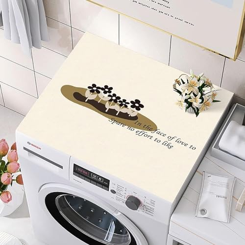 QMZDXH Housse Anti-dérapante pour Lave-Linge et sèche-Linge Protection Machine a Laver Couvercle de Lave-Linge AntidéRapant Housse De RéFrigéRateur Lave Linge Top N,40 * 40cm