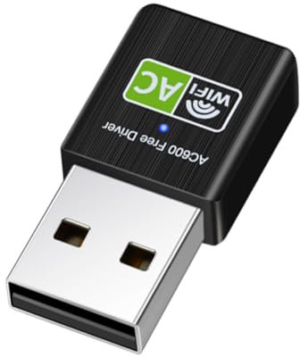 LYEAA Dual-band WiFi Adapter 600Mbps USB Network Card WiFi Receiver Free Drive Plug and Play Support Windows XP/Vista/Linux/Win 7/8
