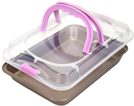 9x13 Baking Pan with Lid and Carry Handle for Meal Prep, Storage, Transport