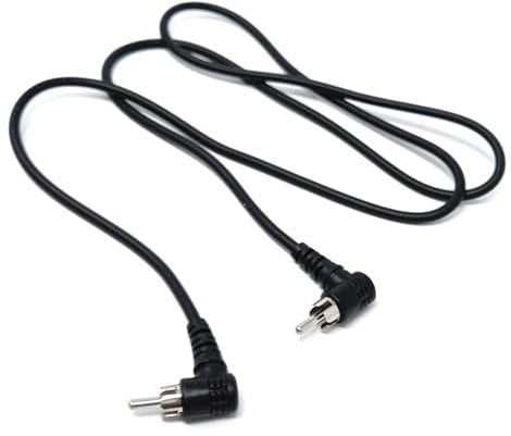 1m Single RCA to RCA Phono Audio Video Cable, 90 Degree Right Angle Lead 3.3ft