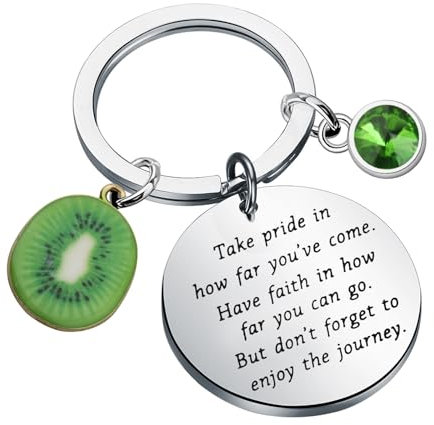 FUSTMW Kiwi-Charm-Schlüsselanhänger, Kiwi-Frucht-Geschenke, Kiwi-Liebhaber, niedliches Obst-Thema, Geschenke für Obstliebhaber, Schlüsselanhänger, Kiwi-Schlüsselanhänger, Large
