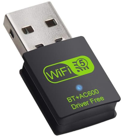 JUSTOP AC600 WiFi and Bluetooth Combo Adapter, Nano USB Wireless Dongle, 802.11AC 600Mbps, 2.4GHz, 5GHz Dual Band