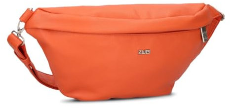Zwei Damen Hip Bag Mademoiselle.M MH80 Bauchtasche 40 cm 3 Liter, Crossbody Bag wasserabweisend, 3-in-1 Bequeme Brusttasche, Gürteltasche & Hüfttasche (Papaya)