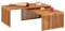 IDIMEX Couchtisch Havana aus Teak Natur Rustikales Design Massivholztisch Lamellenoptik Couchtisch aus Holz