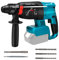 Akku-Kombihammer für Makita 18V BL-Serie, 800W Professional Akku Bohrhammer 18V, Schlagenergie 2.7 J, Bohren bis 26 mm, Bürstenloser Bohrhammer Motor (ohne Akkus und Ladegerät)
