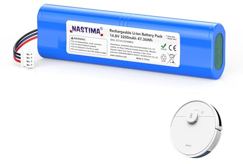 NASTIMA 3200mAh Li-Ion Akku Kompatibel mit Ecovacs Deebot N8, Deebot N8 Pro, Deebot N8+, Deebot N5, Deebot T5 Neo, Ozmo 900, Ozmo 920, Ozmo 930, 14,8V 47,36Wh Ersatzakku mit BMS