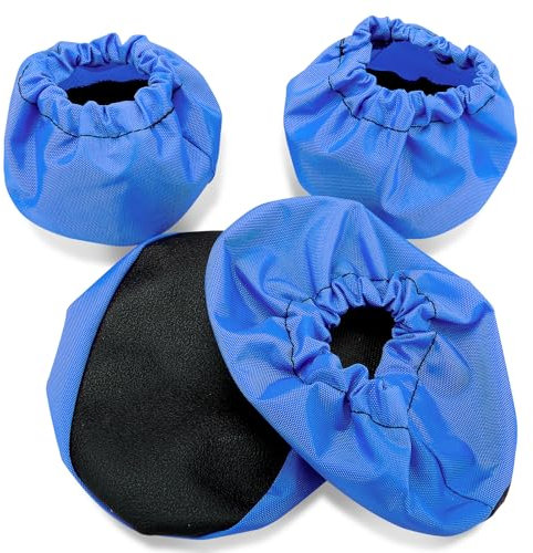 Step Ladder Feet Covers Fit Most Commercial Step Ladders, Step Ladder Safety Shoe Floor Protectors Non-Slip Step Ladder Boots for Safety, Reusable Ladder Mitts with Strong Grip, Set of 4