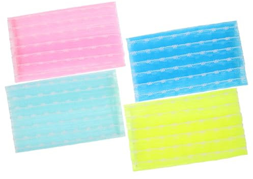 Garneck 4-teiliges Badetuch Peeling-waschlappen Aus Luffa Japanisches Peeling-Handtuch Weich Und Bequem Für Die Dusche