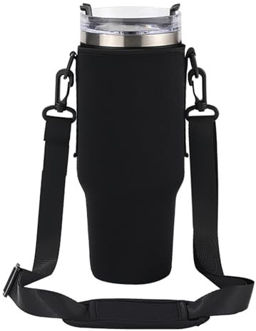 Porte-Bouteille avec Sangle,Porte-Bouteille d'eau Sac pour Stanley Tumbler, Sac pour Accessoires Stanley Cup 1.2L / 40oz, Sac de Transport pour Bouteilles (Blanche)