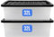 KMJ® 2 Pack-32L Under Bed Storage Box with Lid – Large Plastic Storage Box for Clothes, Shoes, Toys Etc.– Clear Underbed Storage Boxes with Lids – Stackable Storage Boxes Plastic