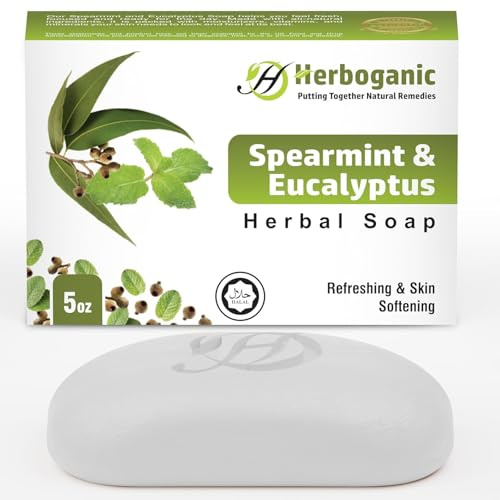 RB INTERNATIONAL Soap Bar – Made with Nourishing & Refreshing Ingredients | Pack of 2 | Gentle Bathing Cleanser for Body, Face & Hands Soothing Skin Care – 8 Flavors (Spearmint and Eucalyptus)