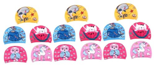 3 Set Cuffie Per Impermeabili Ragazzi E Ragazze Adatti Lunghi E Design Per Divertimento Piscina 5 Pezzi*3