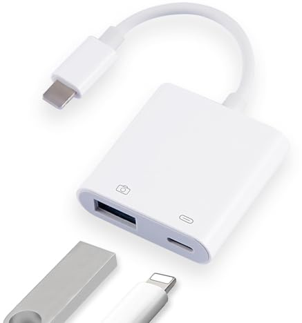 Menibeuty Light n1ng Auf USB Adapter, 1pcs USB Kamera Adapter Anschluss Von Kartenleserlight n1ng Hdmi Adapters Adapters Sd Karte 1phone Buchse Unterstützt, Kartenleser, Maus, Tastatur