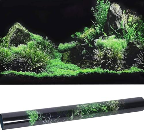 SYLEN 3D Effect Self Adhesive Aquarium Background Sticker, 61x30cm PVC Wallpaper For Terrarium And Aquarium Daily Decor Use