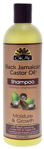 Okay Jamaican Castor Oil Moisture Growth Shampoo, Black, 12 Ounce by Okay