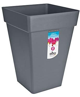 Elho Loft Urban Carré Haut 30 - Pot De Fleurs pour Extérieur - Ø 29.3 x H 41.3 cm - Noir/Anthracite