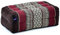 Leewadee Meditationskissen Yogakissen Yoga Block Yoga Zubehör Yoga Klotz Yoga Kissen Ökologisches Naturprodukt Thaikissen Nackenkissen, Kapok, 35 x 18 x 12 cm, Braun Rot