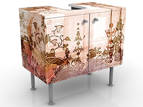 Apalis Waschbeckenunterschrank Old Grunge 60x55x35cm Design Waschtisch, Größe:55cm x 60cm