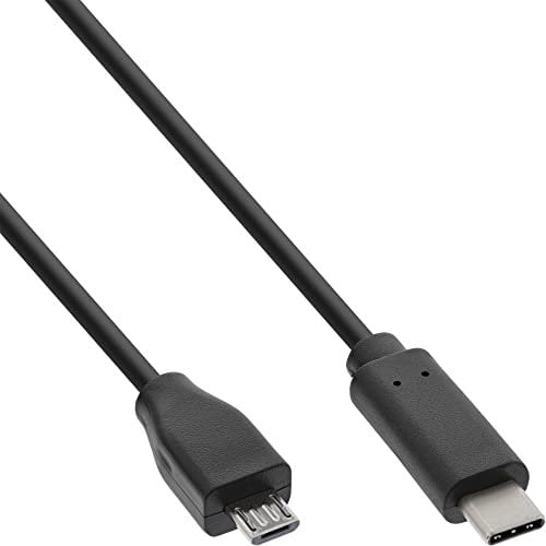 InLine USB C/USB Micro-B, 2 m cavo USB USB 2.0 Micro-USB B Nero
