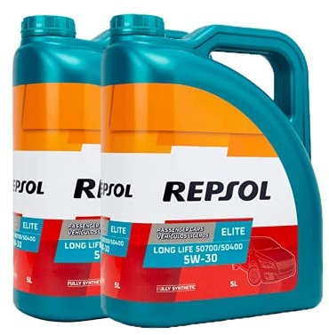 Aceite Motor REPSOL Élite Long Life 50700/50400 5W-30 10 litros (2x5 LTS)