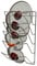 Taylor & Brown Wall or Door Mounted Kitchen Cupboard Cabinet Pantry Saucepan Pot Pan Lid Storage Organiser Rack Holder Metal Wire - Holds 5 Lids