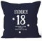 MoonWorks Kissenbezug Endlich 18 zum Geschenk zum 18. Geburtstag Kissen-Hülle Deko-Kissen 40x40 Baumwolle Navy Unisize