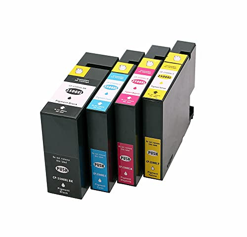 ABC Set 4X Tintenpatrone kompatibel für Canon PGI2500XL (mit Chip) für Maxify iB4000 Series iB4050 iB4100 iB4150 MB5000 MB5050 MB5100 SeriesMaxify MB5150 MB5155 MB5300 MB5350 MB5400 MB5450 MB5