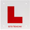 BITS4REASONS NEW PROFESSIONAL GRADE UNIVERSAL SINGLE RIGID SOLID L PLATE 1.5MM POLYCARBONATE WE USE ON OUR OWN DRIVING SCHOOL- SINGLE PLATE - FITS MOTORBIKES AND CARS