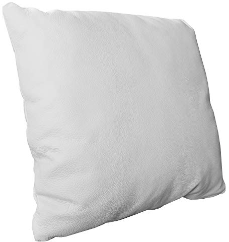 Quattro Meble Weiß Echtleder Kissen Sofa & Stuhl Dekokissen Zierkissen Echtleder Rückenkissen Rindsleder Echt Leder Modell 1EL (30 x 60 cm)