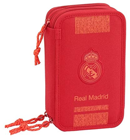 Real Madrid Estuches Unisex Adulto Plumier Triple 41 Piezas Red 3' 3 equipacion 18/19 411957-057, Multicolor, Talla única