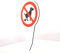 Panneau d'interdiction Ici Pas de Toilettes pour Chien - 280 x 180 mm - Impression directe sur Plaque Composite en Aluminium Dibond de 4 mm d'épaisseur