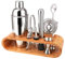 Barkeeper Set - Cocktail-Shaker Set Cocktail Zubehör 10-teiliges Bar Tool Set mit schlankem Bambus-Standfuß, Martini-Shaker für die Küche, Perfect Home Bartending Kit für ein fantastisches Mixerlebnis