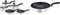 Tefal 5 Piece, Comfort Max, Stainless Steel, Pots and Pans, Induction Set & Comfort Max Stainless Steel Non-stick Wok, 28 cm - Silver