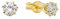 Amor Ohrstecker Unisex Damen Herren Ohrschmuck, mit Zirkonia synth, 0,4 cm, Gold, Kommt in Schmuck Geschenk Box, 2013782