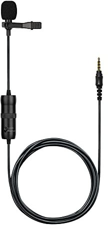 T’NB - Influence Micro Cravate 6 Mètres, Omnidirectionnel, Son 360 Degrés, Attache Cravate, Plug and Play, Compatible Smartphone, Appareil Photo, Caméra Sport, Ordinateur, Enregistrement vidéo - Noir