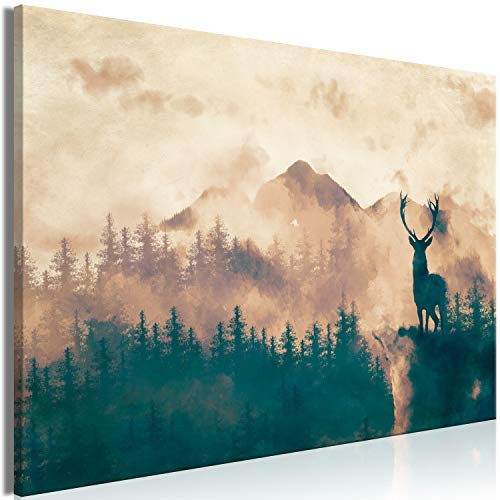 murando - Quadro 120x80 cm 1 Pezzo Stampa su Tela in TNT Tessuta XXL Quadri Moderni Murale Arte Moderno Grafica Decorazioni da Parete Pittura Immagini Montagna Foresta Paesaggio Animali c-A-0210-b-a