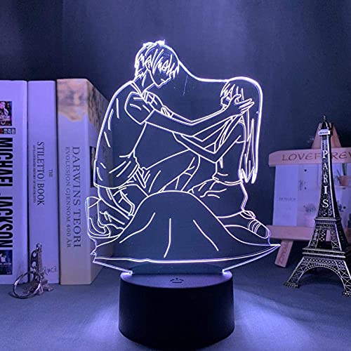 3D Night Light Anime Decor Kids Night Light Led Night Light Fruits Basket for Bedroom Decor Gift Colorful Nightlight Anime 3D Lamp Fruits Basket -Remote Control
