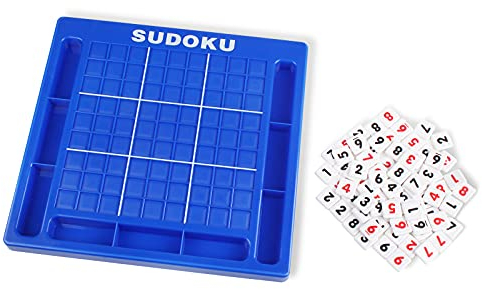 Larcele Sudoku Puzzle Brettspiel für Kinder ohne Schublade SD-09 (Blau)