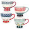 superyes Large Coffee Mugs Sets of 4, Coffee Cups Set for Tea Milk Latte Cappuccino Cereal Hot Chocolate Soup, Gift for Friend, Family (Red-Green-Black-Blue, 12 oz x 4 Pack)