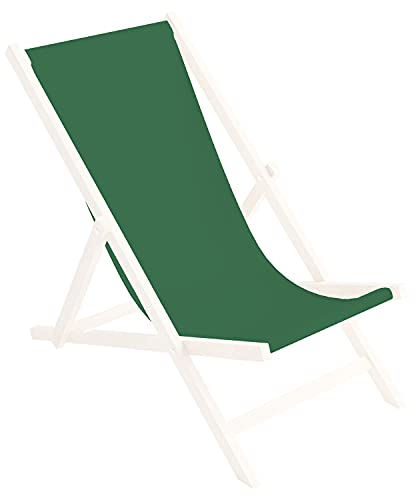 Ferocity Ersatz-Stoffbezug Wechselbarer Liegestuhl Stoffbezug 100% Polyester für Holz-Liegestuhl Klappliegestuhl Farbe Grün [119]