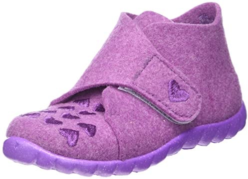 Superfit Mädchen Happy Wollfilz Hausschuh, Lila 8500, 24 EU