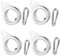 Anovo Fahnenmastringe, Fahnenmastringe, Aluminiumlegierung, 360 ° drehbar, Anti-Wickel-Flaggenmontage, Spinnring-Clips für 1,9 - 2,7 cm Durchmesser Fahnenmast, 4 Stück (mattsilberfarben)