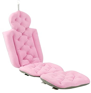Fenteer Badekissen Komfortables Badewannenkissen Ganzkörpermatte für SPA Badezimmer, Rosa