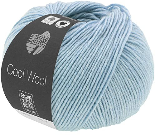 LANA GROSSA Cool Wool Melange | Extrafeine Merinowolle waschmaschinenfest und filzfrei | Handstrickgarn aus 100% Schurwolle (Merino extrafein) | 50g Wolle zum Stricken & Häkeln | 160m Garn FB 1420