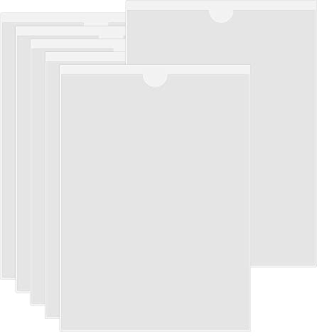 HLIWS A4 Selbstklebend Visitenkarten Taschen-6 Stück Etikettenhalter SelbstklebendTransparent Scheckkartenhülle,zum Schutz Ihrer Karten oder Fotos(Innenformat:21 * 29.7cm)